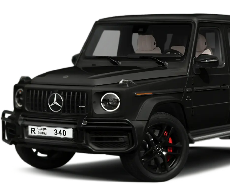 G wagon VIP number plate Mercedes luxury rental Dubai