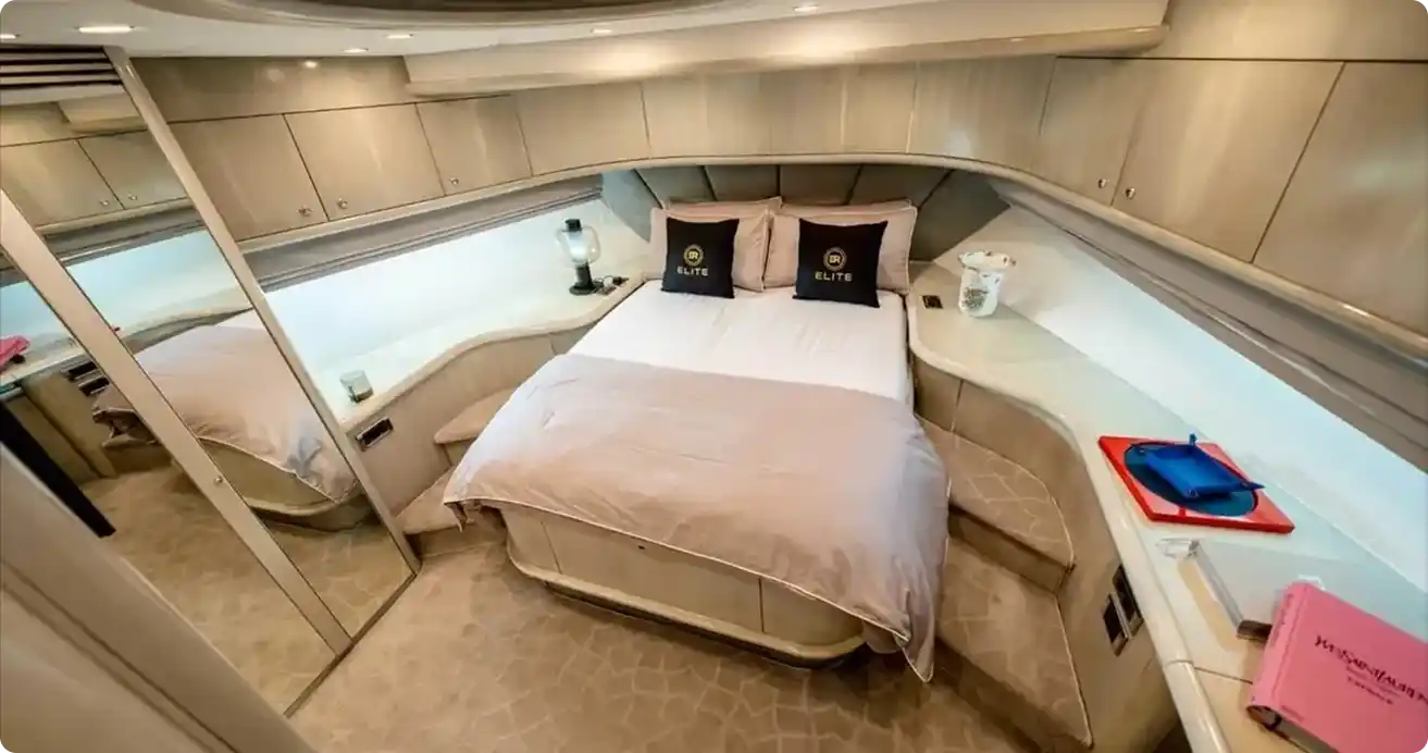 Black Predator 105 Private Yacht Hire Dubai Sail Dubai’s waters with a Black Predator 105 yacht rental for events