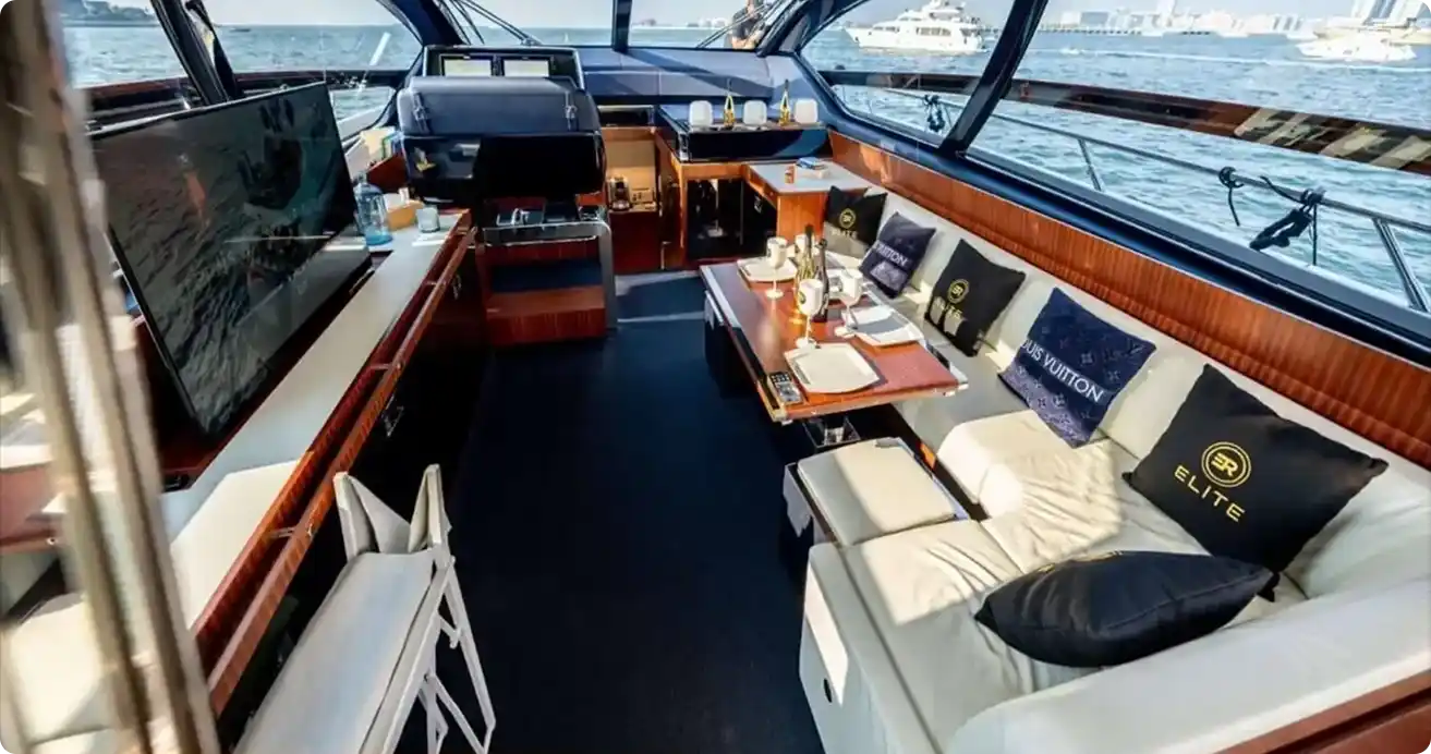 Experience elite Dubai yacht trips with Riva 750 charter