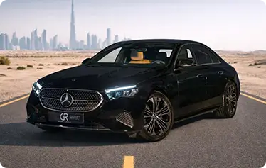 Mercedes E200 luxury sedan available for rent in Dubai - premium German engineering for business travel