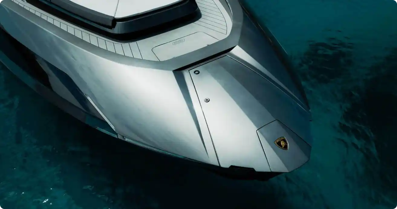 Enjoy Dubai yacht rental with the Lamborghini 63 luxury yacht