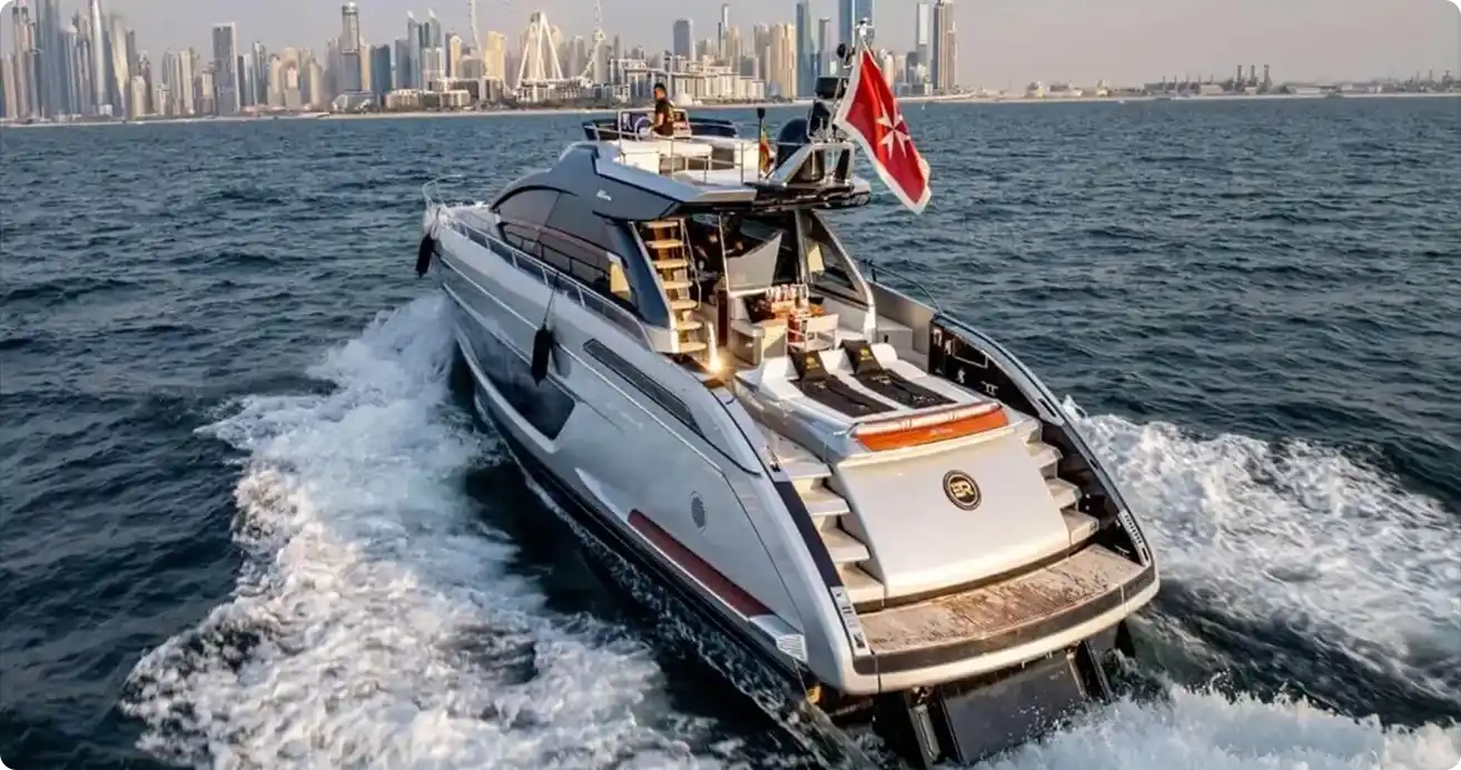 Book a private Riva 750 yacht rental in Dubai